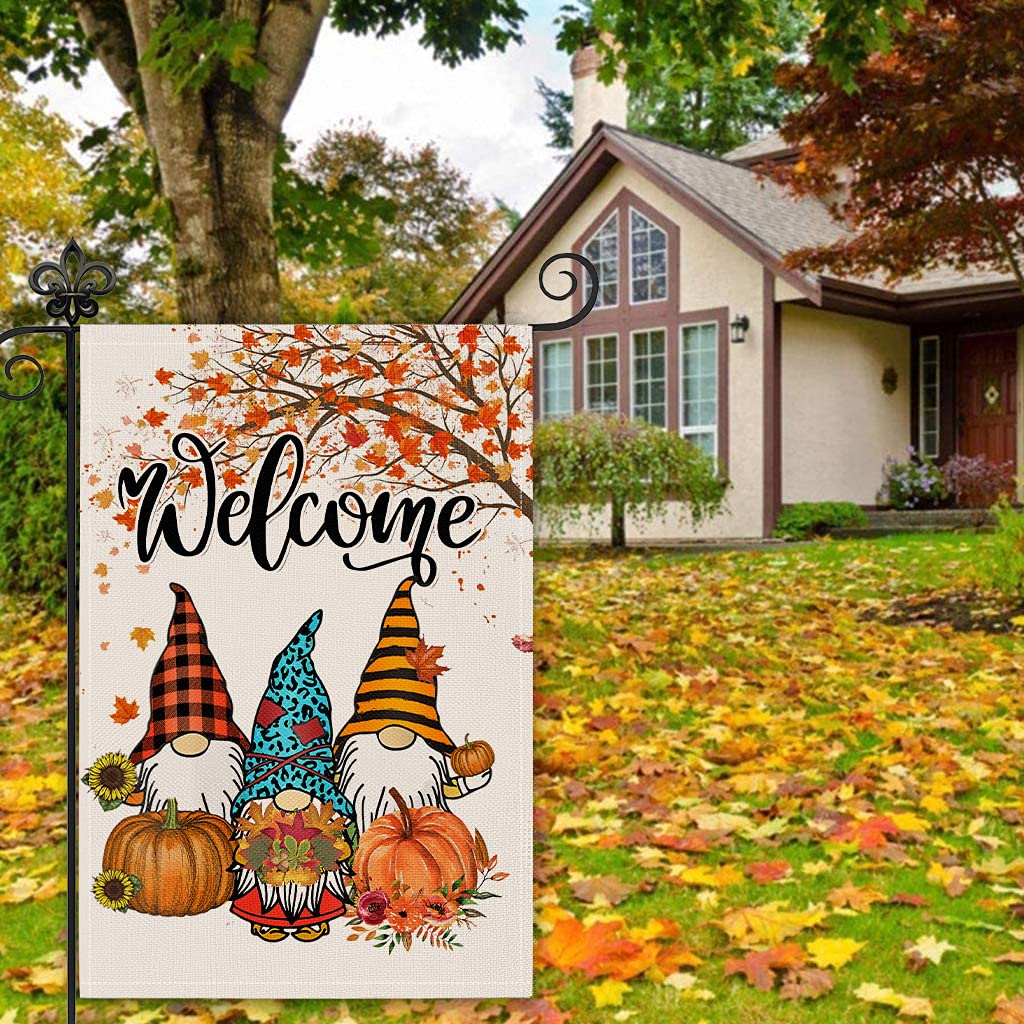 Herbst-Gartenflagge Mit Kardinal & Beeren – Doppelseitig, Wetterfest