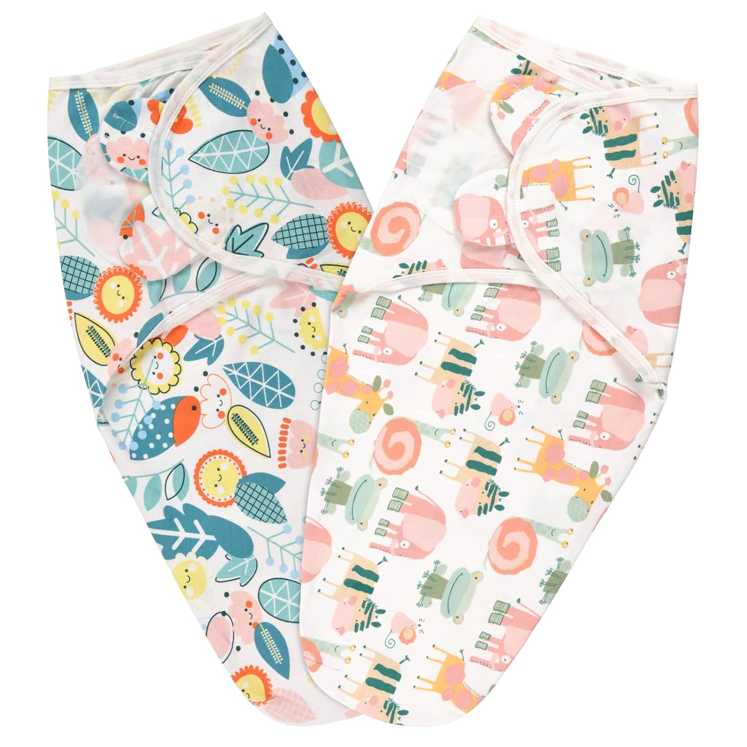 Vicloon Swaddle Blanket, 2 Pack Organic Baby Swaddle Sleep