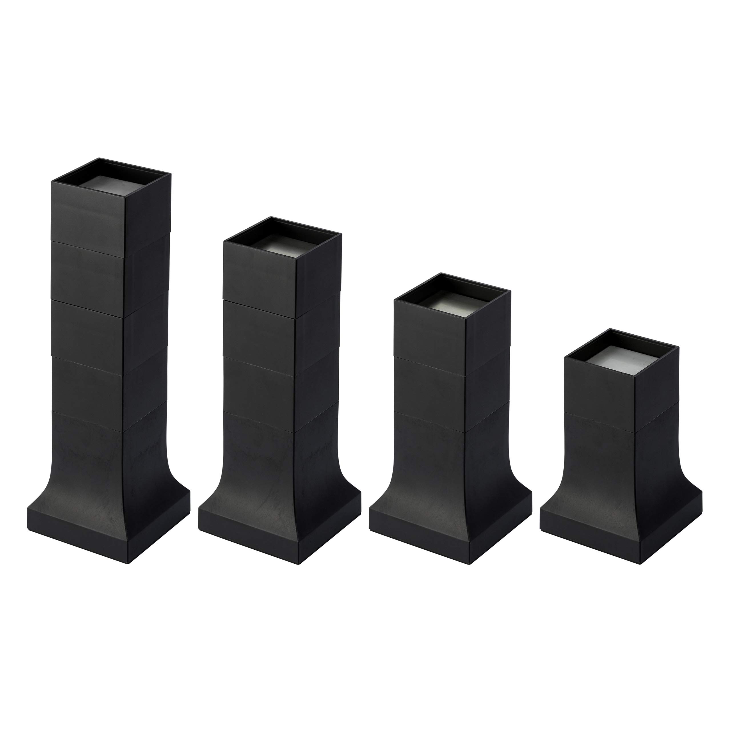 Buy Pat. Bed Risers, Set of 4 w Adjustable Height from 4” to 6”, Matte