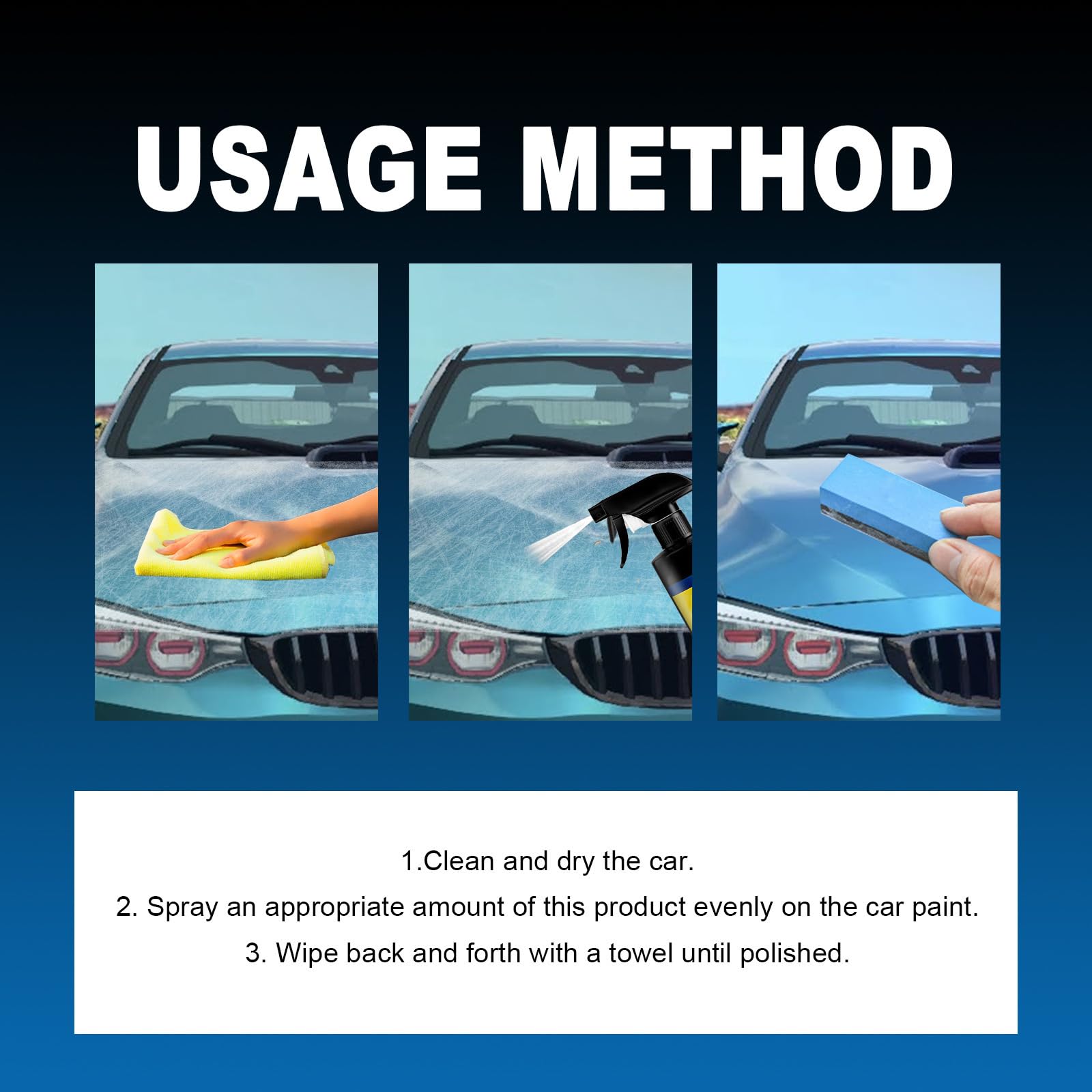 2PCS Rapid Ceramic Coating Spray Hydrophobic,Advanced Quick-Acting Coating Agent Spray,3 in 1 High Protection Quick Effect Coating Agent,Car Renewal Wax for shine and protection (2 * 120ml) ﻿ — view 7
