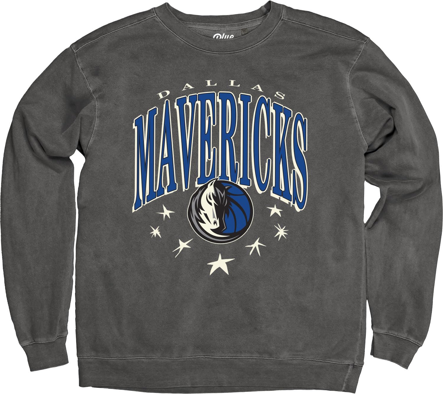 Blue 84 NBA Officially Licensed Crewneck Sweatshirt Ringspun Black Stars