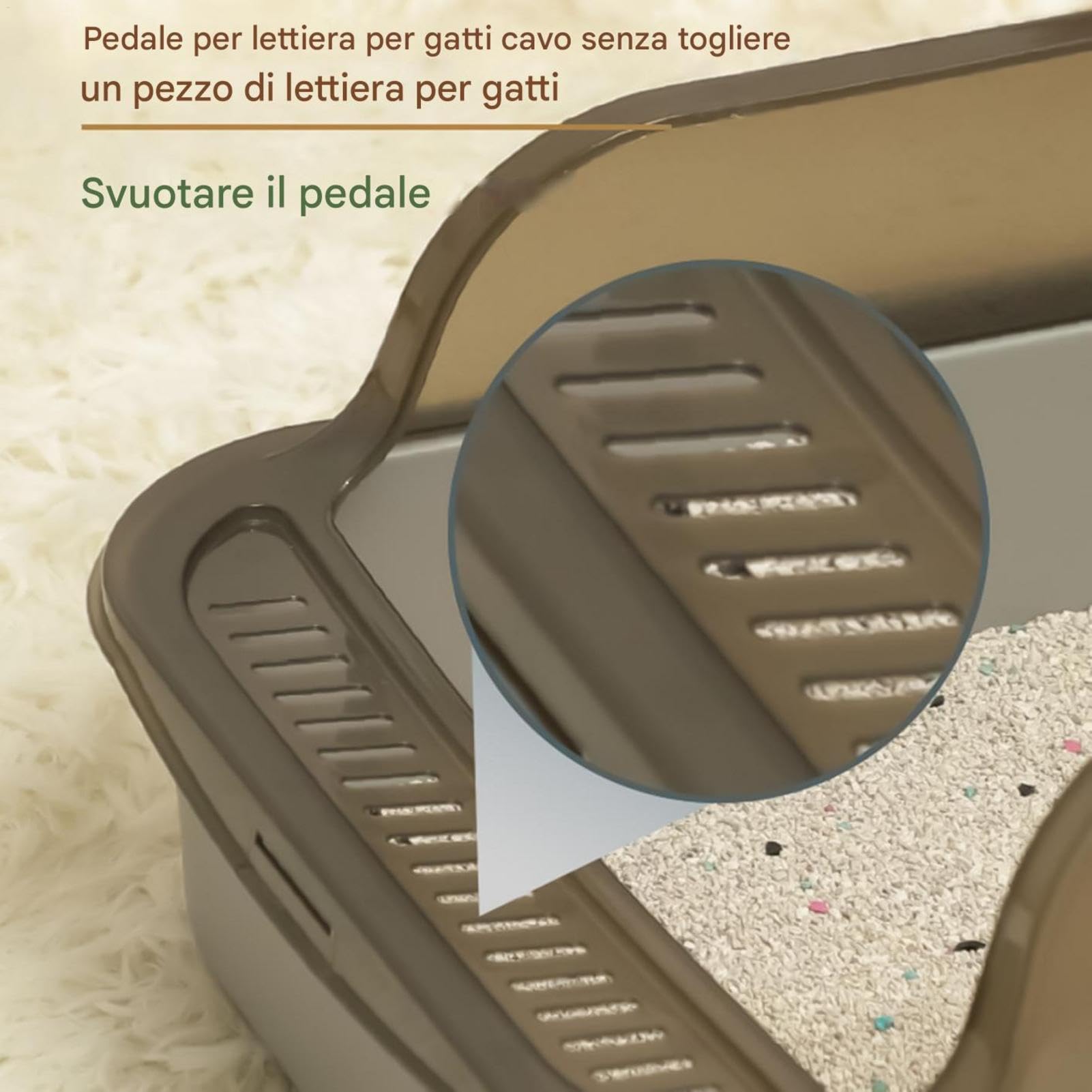 Lettiera Con Parte Superiore Aperta - Bordi Alti a Prova di Perdite Per Gatti | Toilette Per Gattini Facile da Pulire Con Parte Superiore Aperta