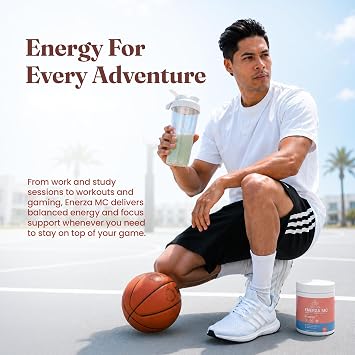 Enerza MC Sugar Free Energy Drink Mix, Melon Creamsicle 140