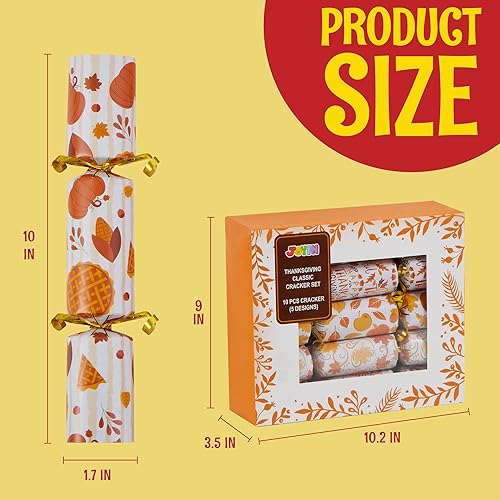 Miniatura 6 de JOYIN Paquete de 10 recuerdos de fiesta de Acción de Gracias, sin broches y sin estallar con sombreros de fiesta, broma y regalo, diseñado con