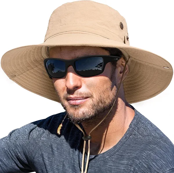 FURTALK Sun Hats for Men Fishing Hat UPF 80+ Foldable Wide Brim Outdoor Hiking Beach Summer Hats
