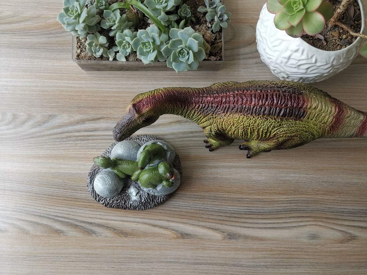 Maiasaura and Hatch Baby Hadrosaur Dinosaur Figure Realistic Jurassic Animal Dino Soft PVC Model Educational Collector Decor Gift for Adult