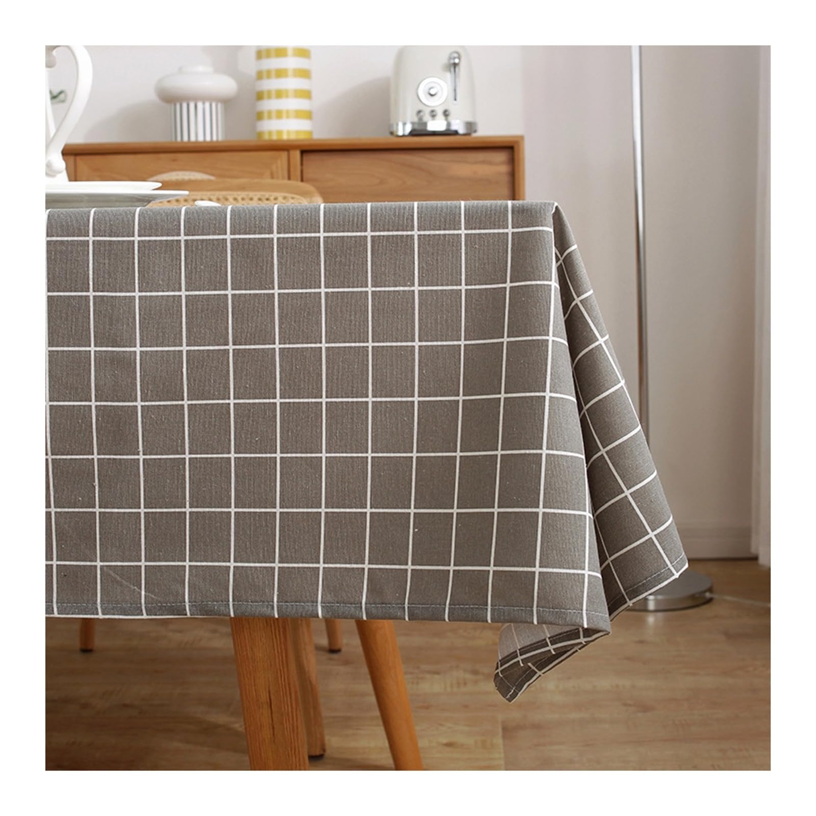 Nappe anti tache grise finis les lavages difficiles protection de table 130x180cm