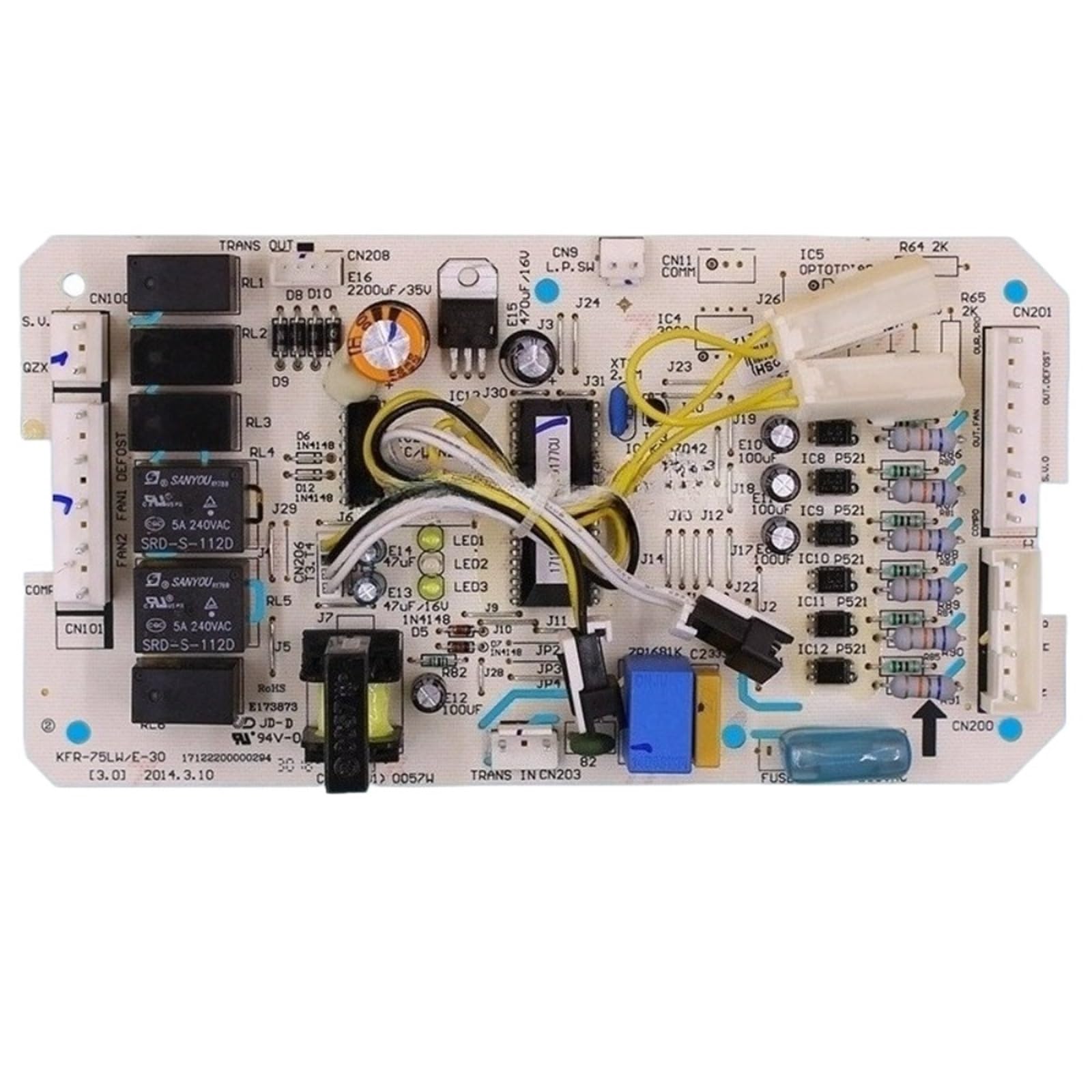BONZMXDKHQ 1pcs KFR140W/S-520 KFR120W/S-590 Circuit PCB KFR-75LW/E-30 Outdoor Unit Control Board Air Conditioner Spare Parts