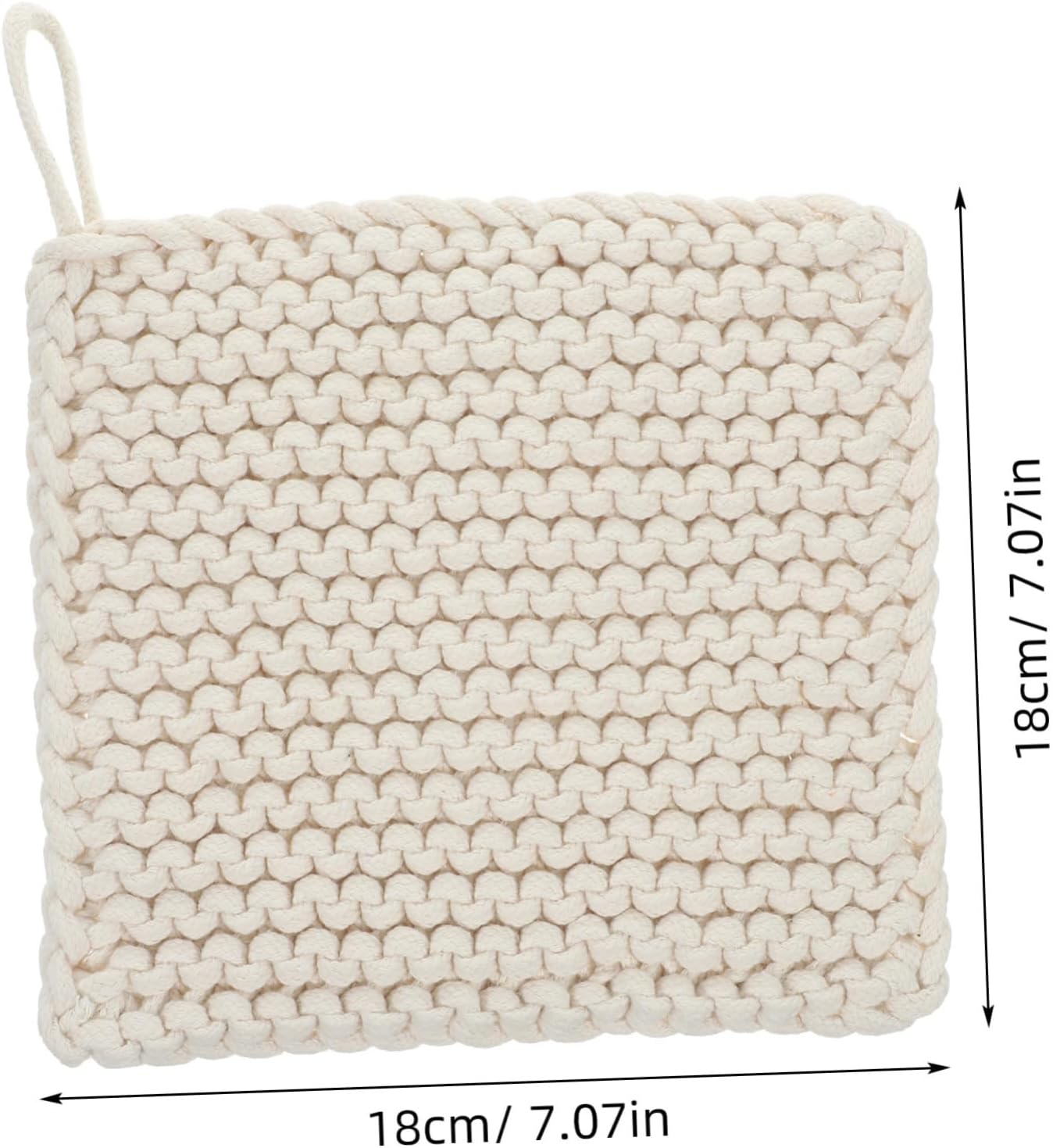 Zerodeko Thick Cotton Yarn Trivet Crochet Potholder Square Cup Pad for Hot Dishes