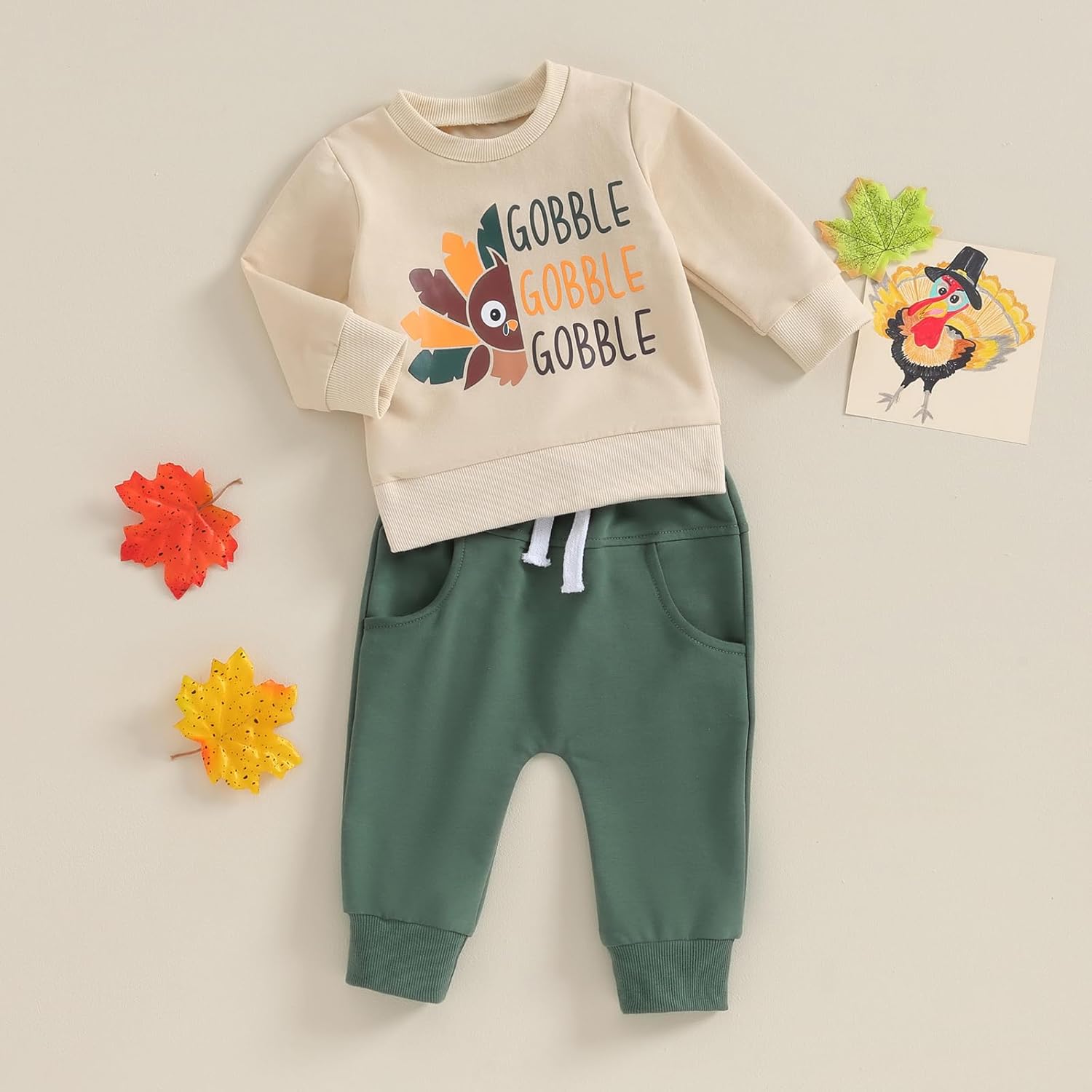 BemeyourBBs Toddler Baby Boy Fall Winter Clothes Funny Letter Long Sleeve Sweatshirt and Pants Set 2 Piece Sweatsuit Outfit