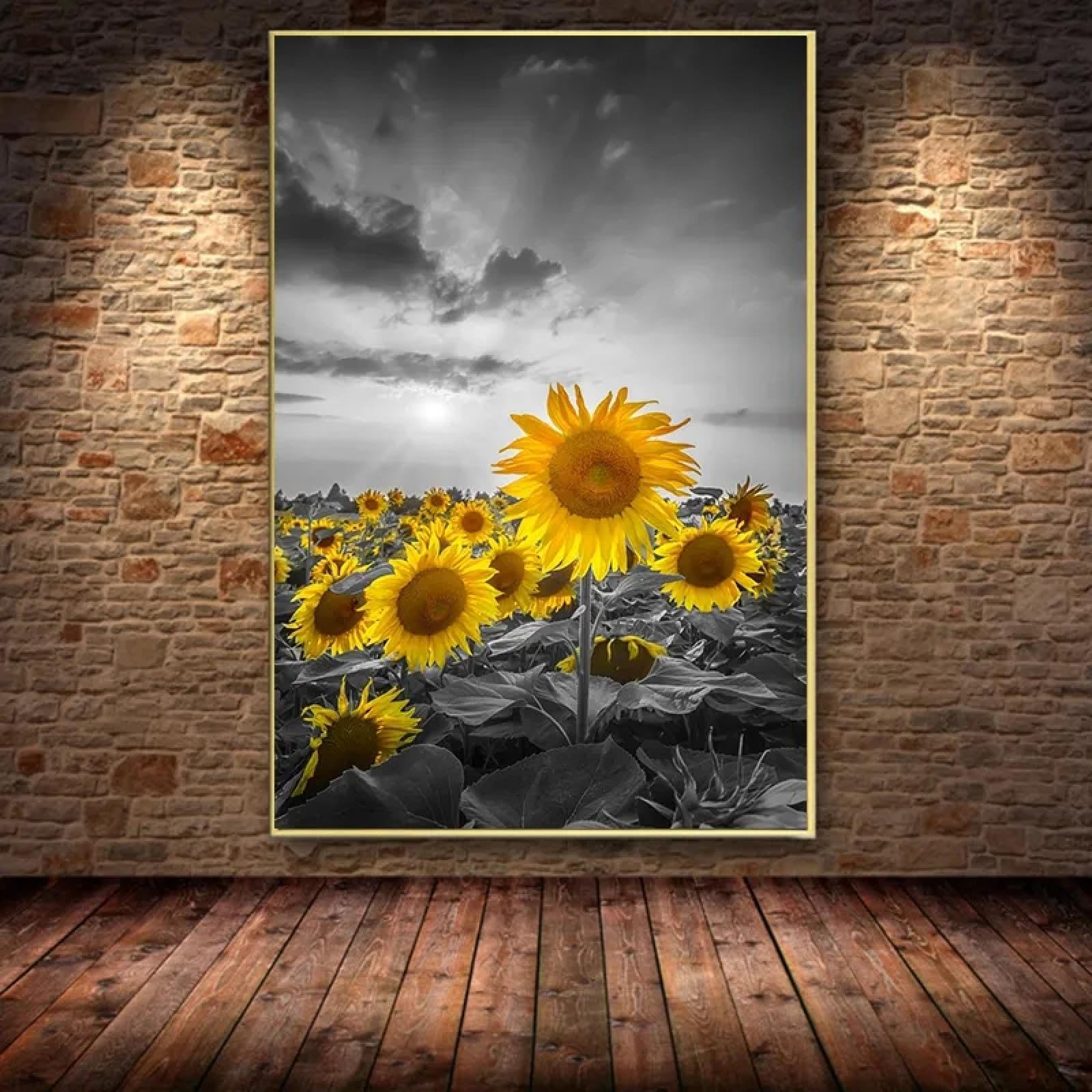 Affiches de couleurs de champ de tournesol deco murale moderne - 8