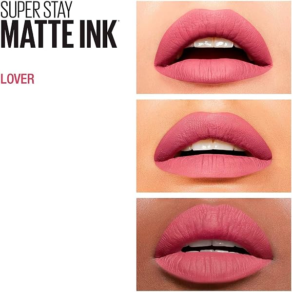 Maybelline New York SuperStay Matte Ink Lip Colour 15 Lover + SuperStay Matte Ink Lip Tint Colour 125 Inspirer – 2 Lipsticks with Tip Applicator - 2