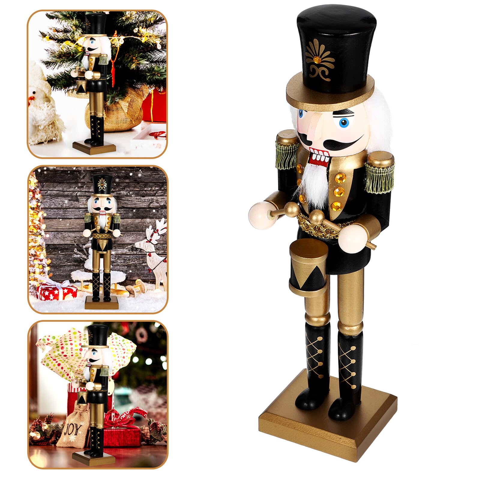 Schiaccianoci Natalizio Decorazione Legno Statuetta da Tavolo per Feste di Natale Regalo di Natale per Esposizione
