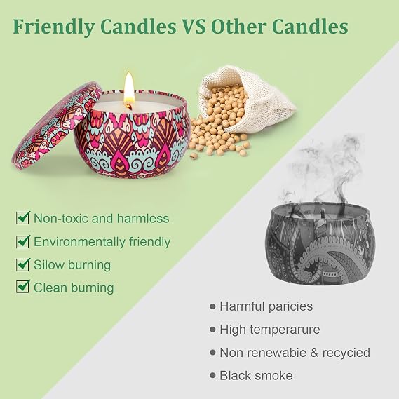 Scented Candles Gifts for Women 4 Pack Aromatherapy Candle Up to 90 Hours Home Scented Candles Set Soy Wax Candles for Christmas Day, Birthday, Mothers Day, Valentine's Day