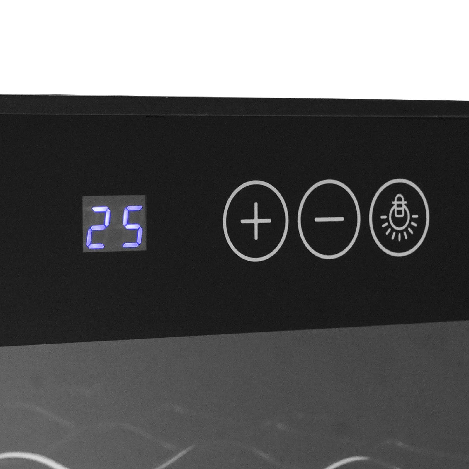 Weinkühlschrank 78L 32 Flaschen Standweinkühlschrank Mit LED Display Temperaturbereich 12-18°C,7 Abstellflächen Belastbar 9kg Pro Stück,Doppelschicht Glas Tür Leise ≤38dB Ideal Für Rotwein Champagner