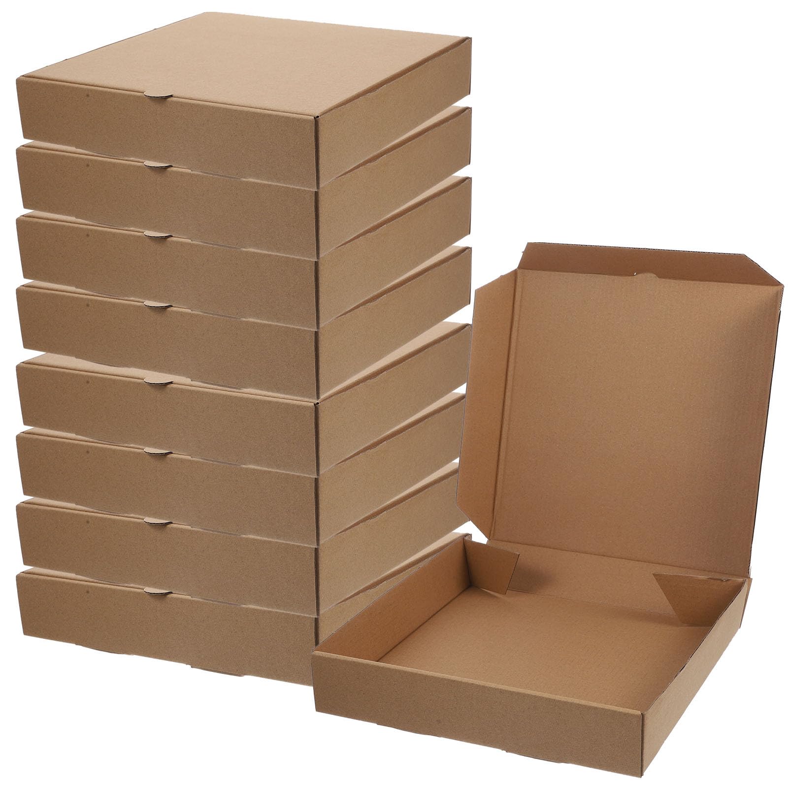 10stück Schachtel Verdickte Pizzakarton Leere Pizza Box Aus Kraftpapier Versandkarton Pizzakartons Aus Wellpappe Behälter Herausnehmen Bäckerei Pizzaschachteln Geschenkbox Verpackung