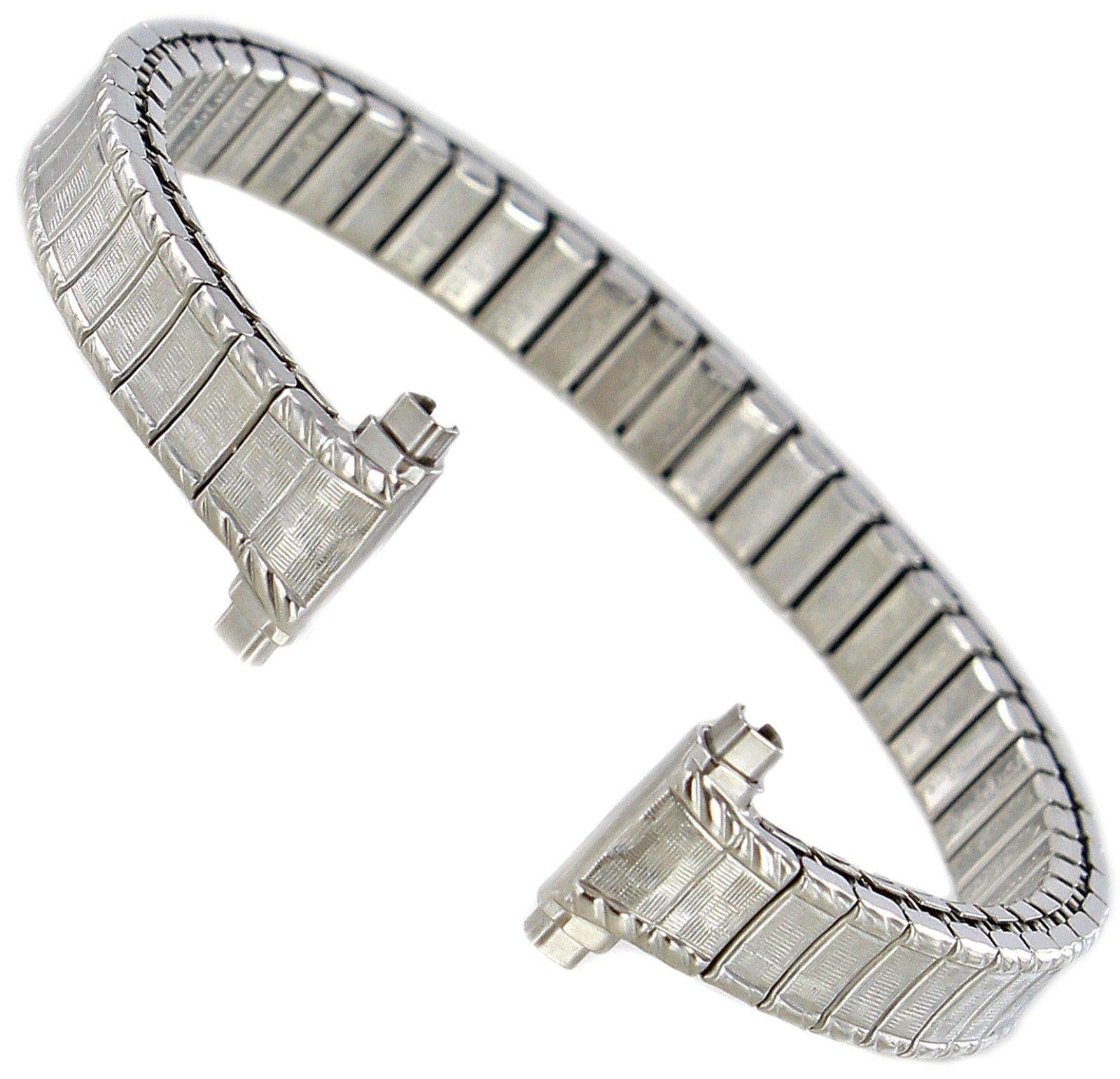 10-13mm Milano Silver Stainless Steel Ladies Expansion Watch Band Short 951/01