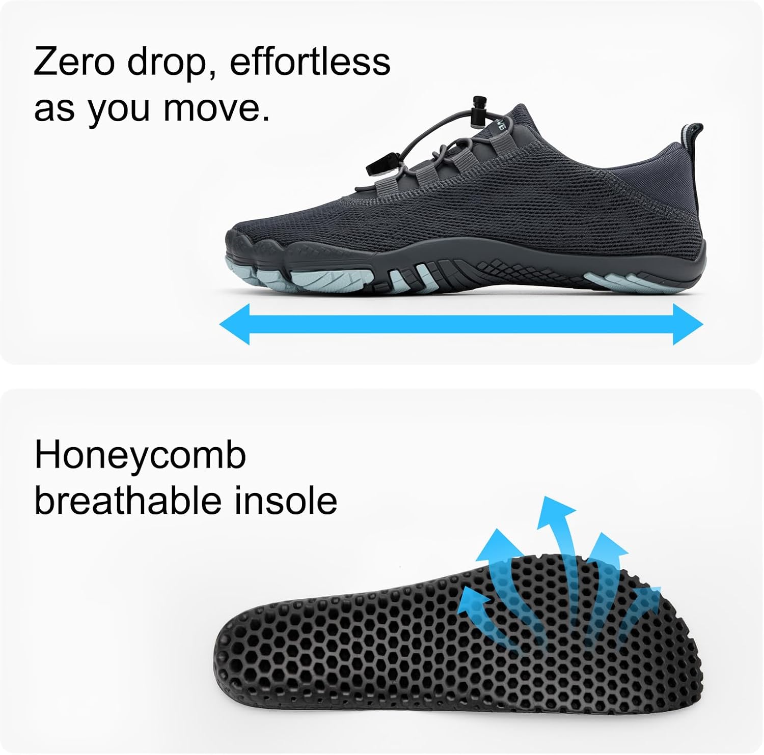 HIITAVE Barefoot Water Shoes for Women Slip On Beach Pool Shoes