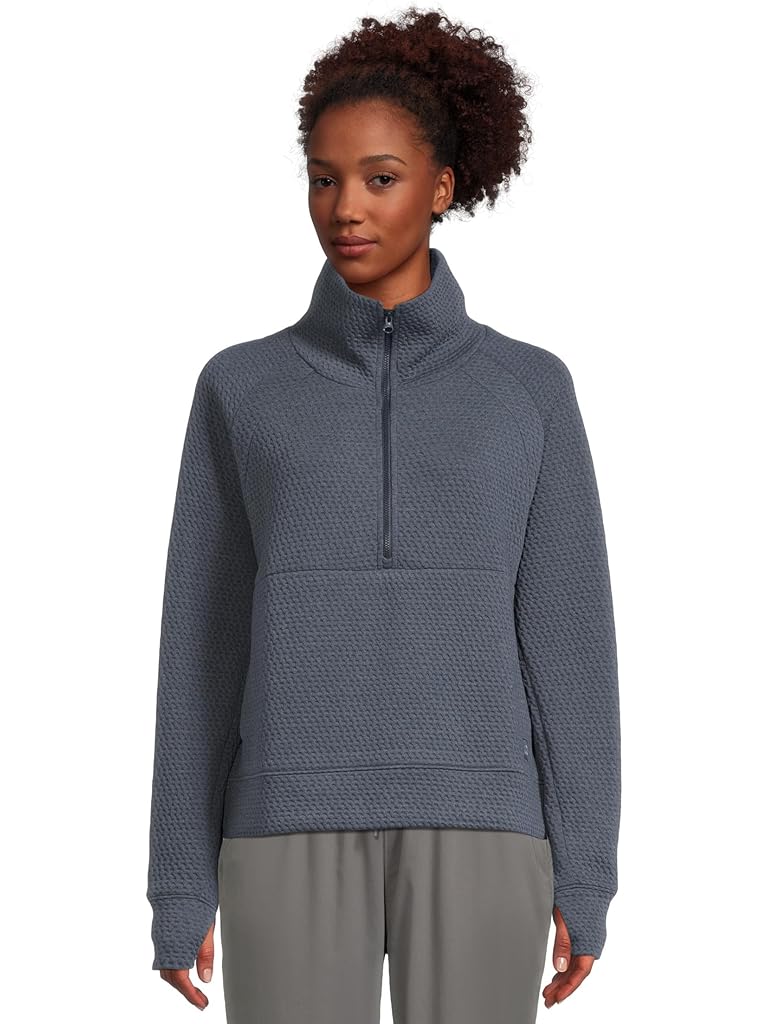Navy L.L.Bean Ridgeknit Half Zipper Pullover