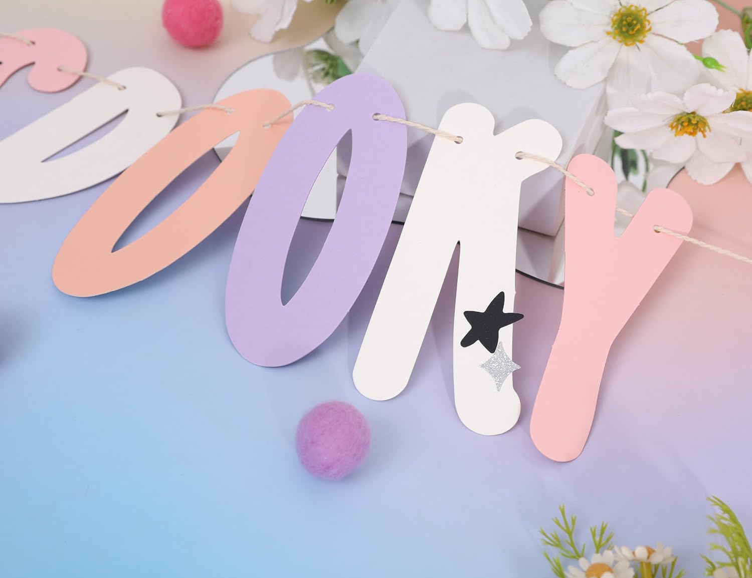 Spooky One 1st Birthday Banner - Halloween First Birthday Decorations for Girls, Cute Ghost Garland for Mantle, Little Boo is One 1st Bthday Wall Hanging Decor