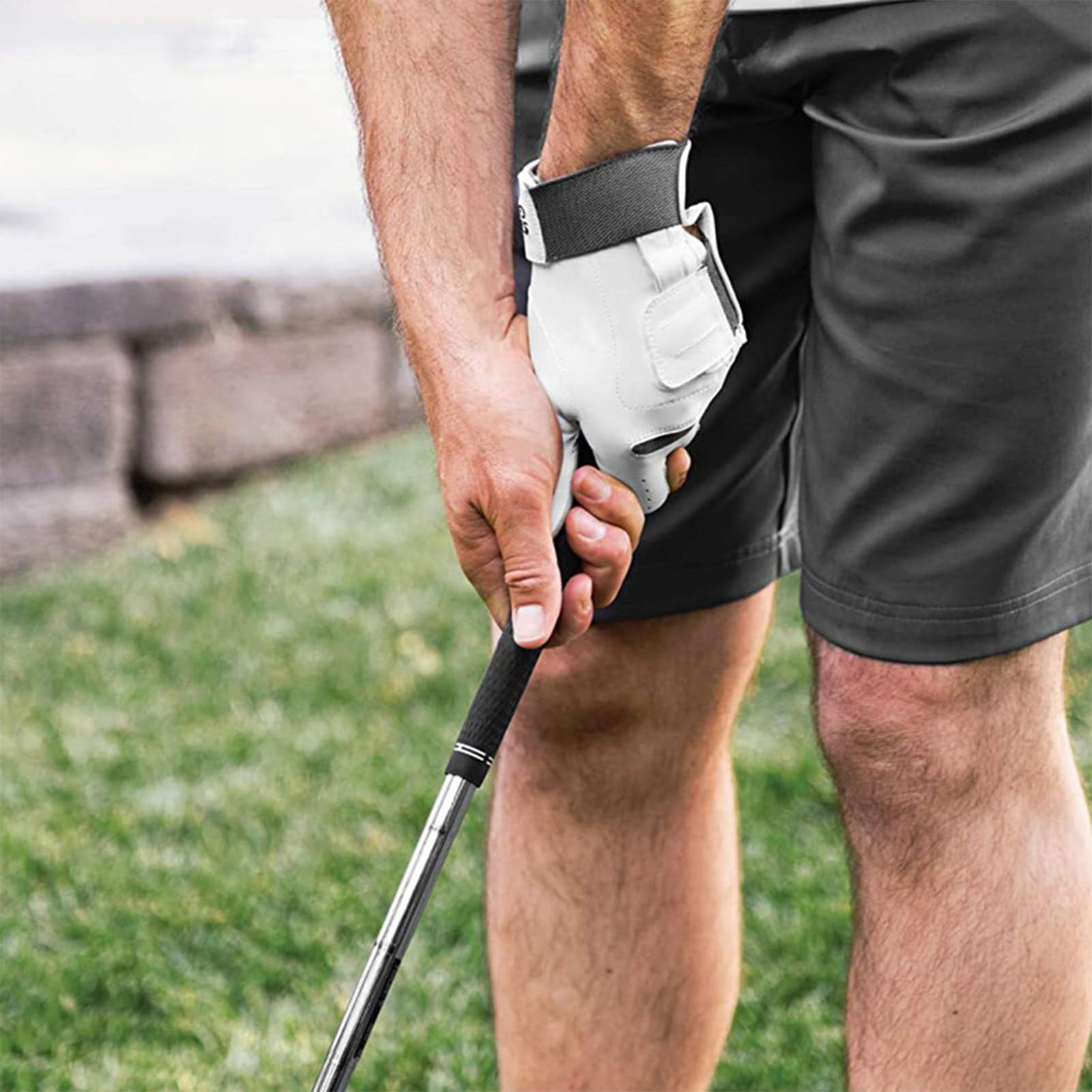 Generico Guanti da golf per uomo, guanti da golf per mancini e destrimani | Guanti da 2 in 1 con fermo per polso, Attrezzatura da lavabile in lavatrice per principianti, appassionati e professionisti