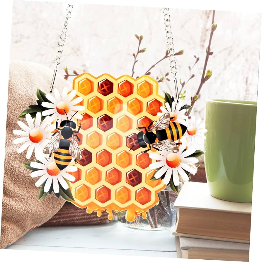 蜂の巣型インテリア装飾 約20cm Amazon.co.jp: [Luxshiny] アクリル ペンダント ハニカム 壁 装飾 蜂蜜