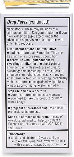 Miniatura 7 de Famotidine 20mg Tableta, 100 unidades (comparado con Pepcid AC Max)