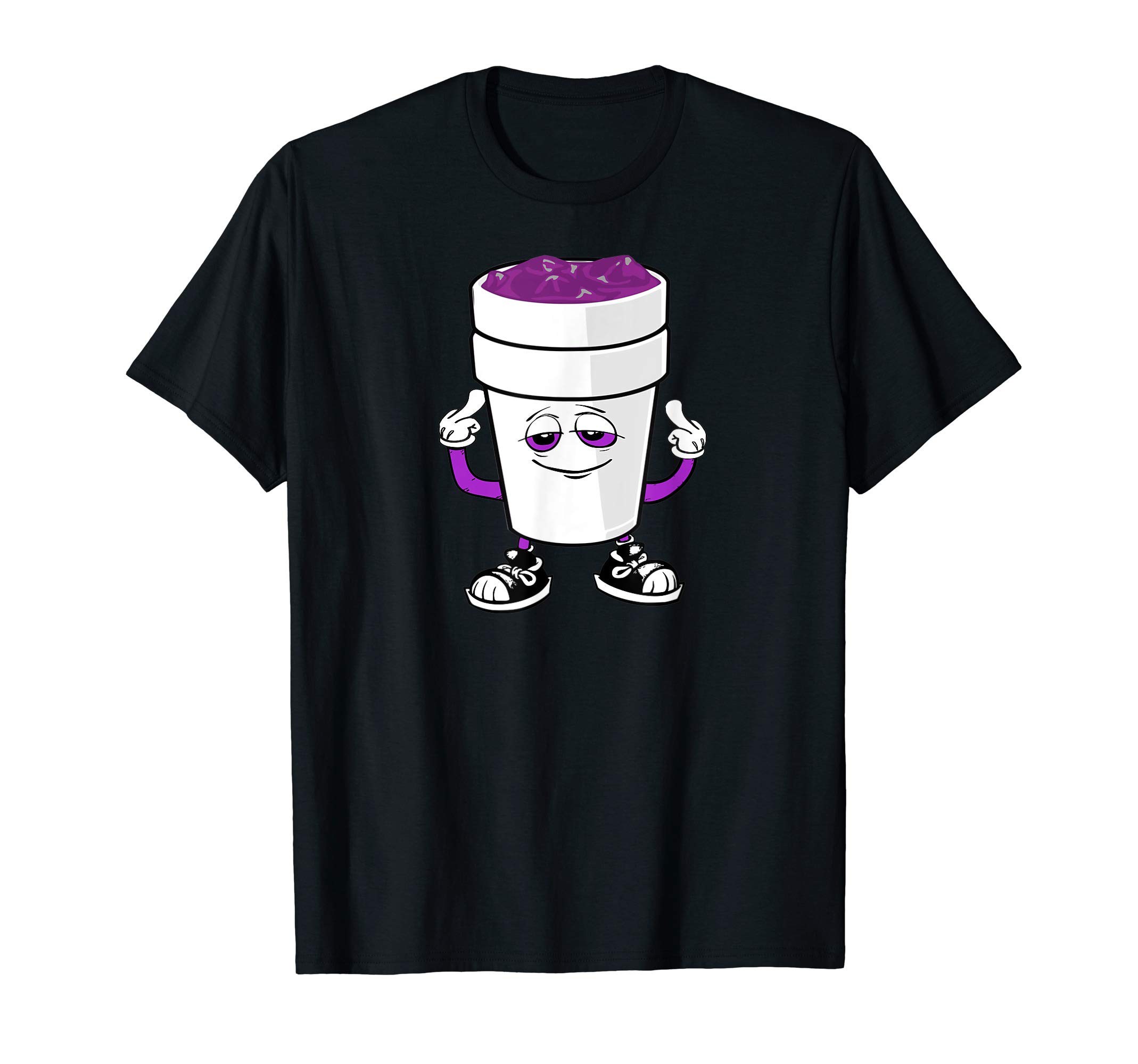 Mens Codeine Double Cup Styrofoam Lean Purple Drank Sizzurp T-Shirt