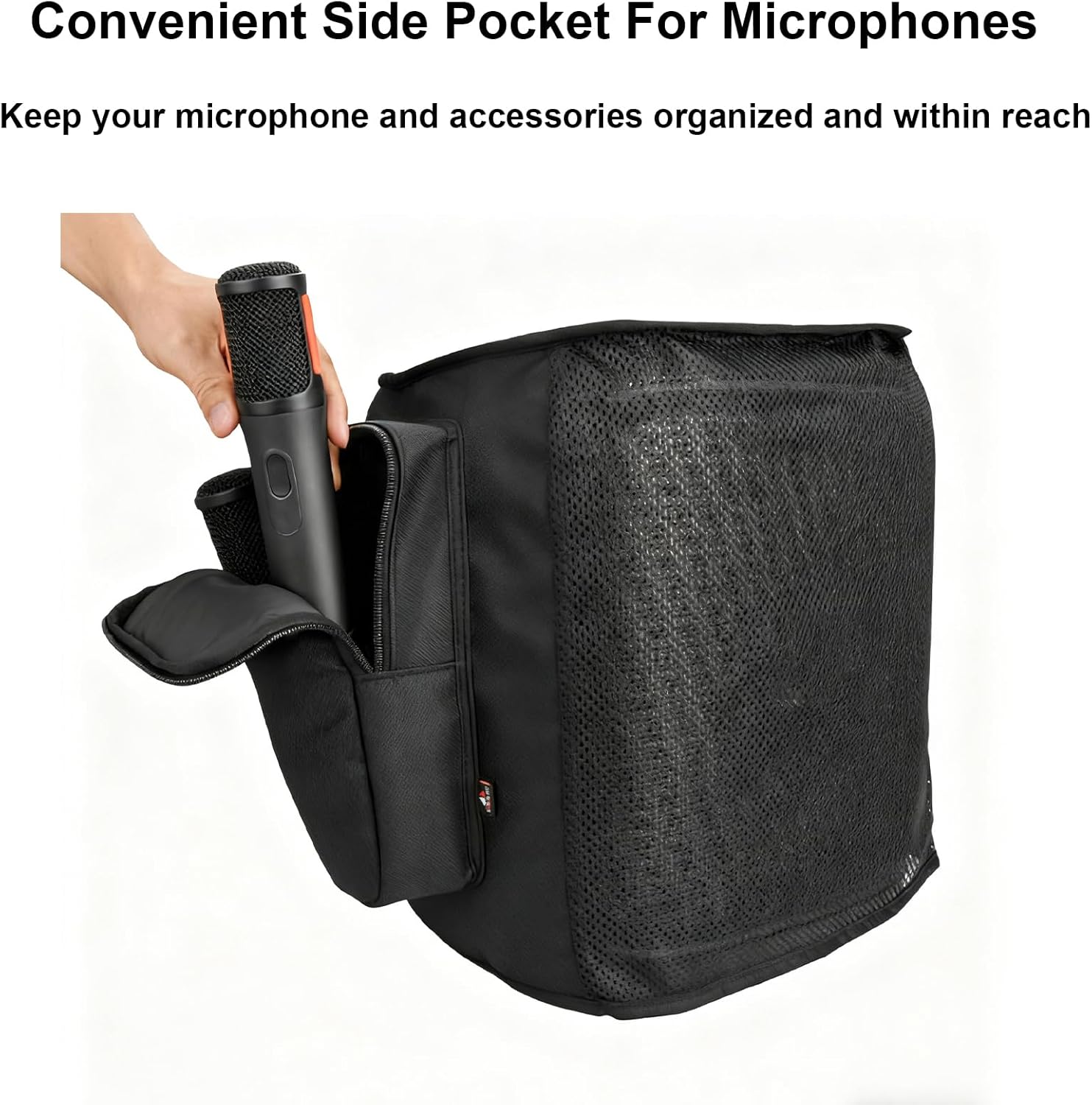 Speaker Dust Cover Case Compatible with JBL Partybox Encore 2, Portable Speaker Protective Mesh Storage Bag Sleeve with Side Pocket - Image 5
