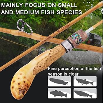Amazon | 伸縮式 竹スタイル釣り竿 釣り竿とリールのコンボ 高