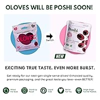 Vista 29 de Poshi Olives + Veggies Variedad de aceitunas enteras sin hueso de 4 sabores Poshi 4 sabores Vegano, Kosher, sin gluten + Snacks saludables