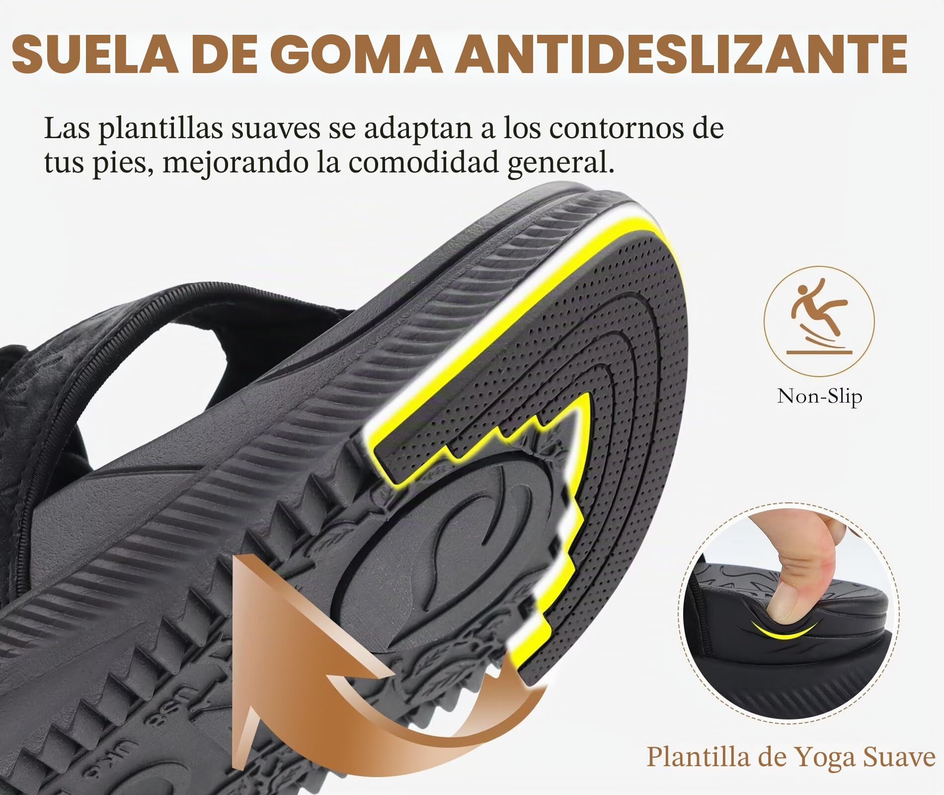 ONCAI Plataforma para Mujer Chanclas Verano Playa Elegantes para Female Sandalias Gruesas de Moda para Caminar y Suelas de Goma Para Exteriores