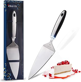 Cake Cutter and Pie Server, Stainless Steel Angled Spatula with Serrated Blade, Professional Wide Cake Cutter Slicer for Baking, Perfect for Cakes, Desserts and Brownies