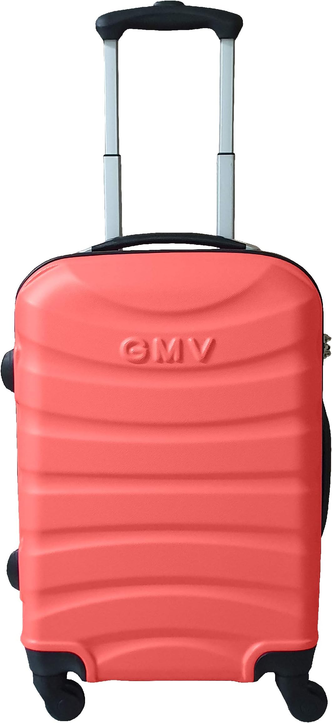 Hard Shell ABS 4 wheel Spinner Lightweight Hand Luggage Cabin Travel Trolley (RED)