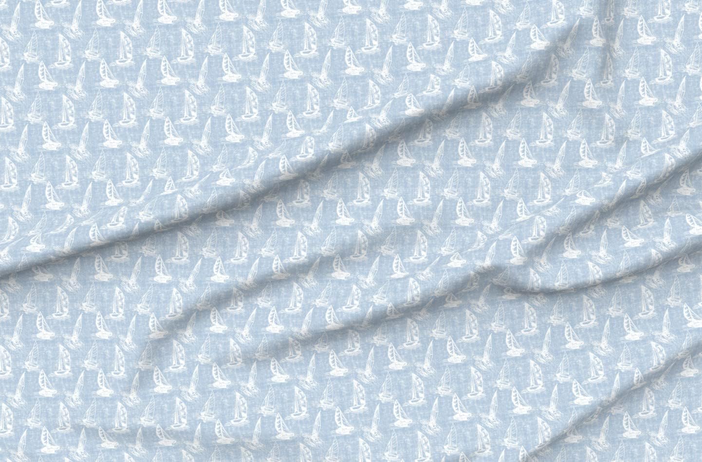 Spoonflower Fabric - Nautical Sailing Coastal Sky Blue Distressed Printed on Petal Signature Cotton Fabric Fat Quarter - Sewing Quilting Apparel Crafts Decor