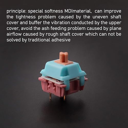 Miniatura 5 de Gliging 120 piezasjuego de películas para interruptor MX mecánico interruptores estabilizadores interruptor de reparación de película para