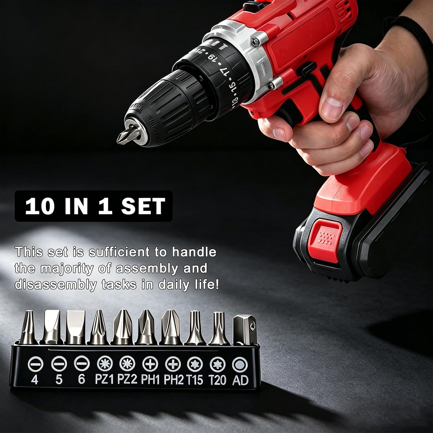 17 Pcs Flexible Drill Bit Extension Kit for Tight Space | Soft flexible shaft, 105° & 90° angle attachment, socket & bit adapters; ideal for cramped hard-to-reach screw & drill work