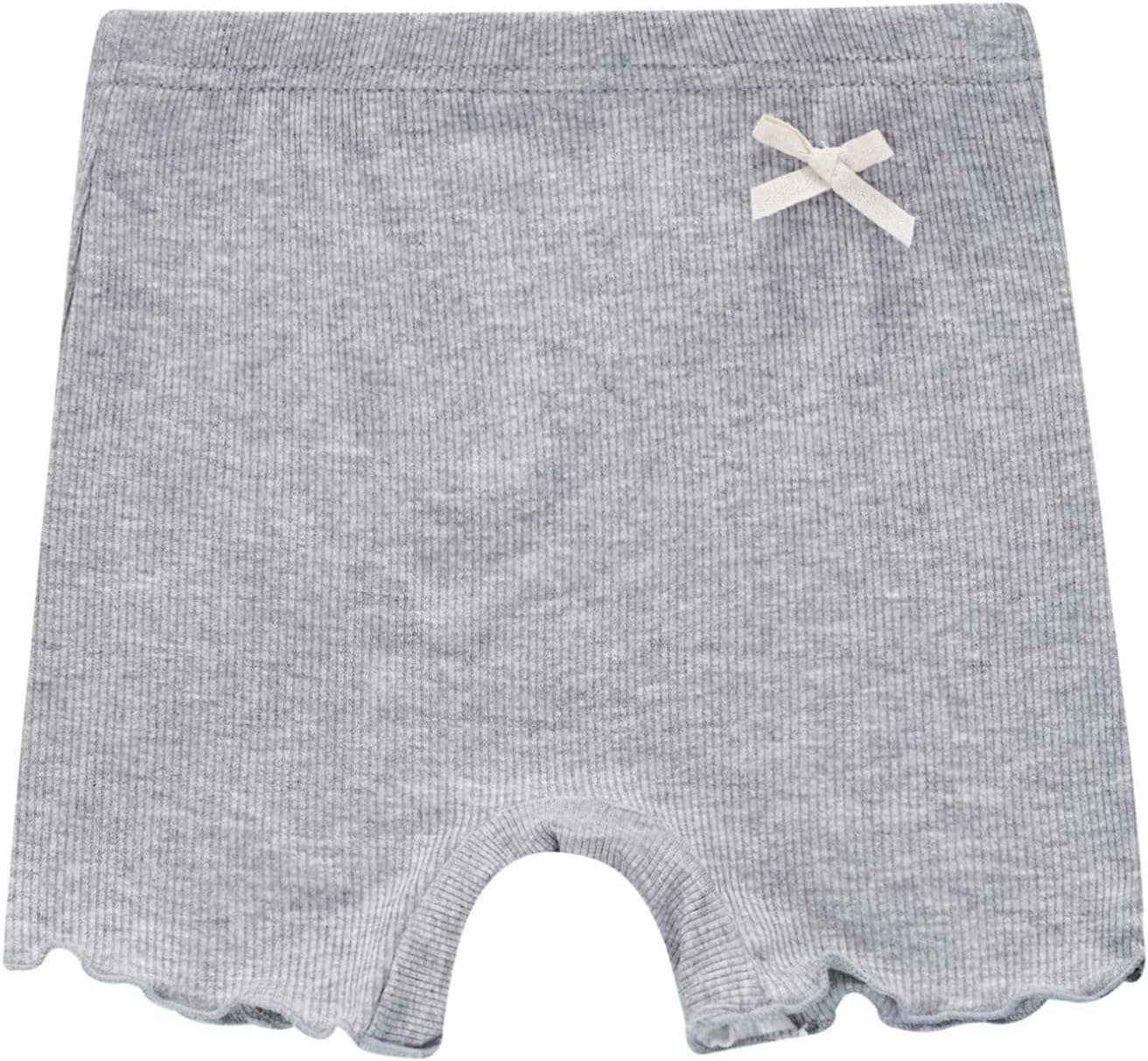 Hularka Kids Girls Ribbed Solid Color Safety Shorts Underwear Briefs Dance Bike Shorts Underwear Under Dress Shorts