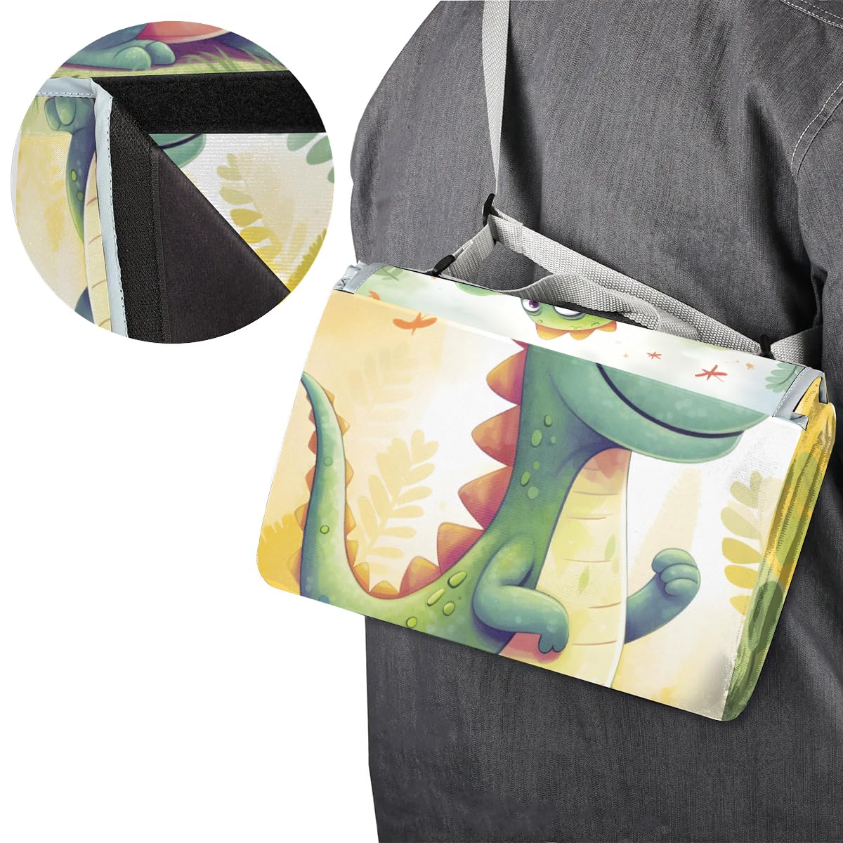 Manta de picnic de 150 x 145 cm, divertida manta de playa plegable para exteriores, impermeable, para playa, camping, senderismo, picnic