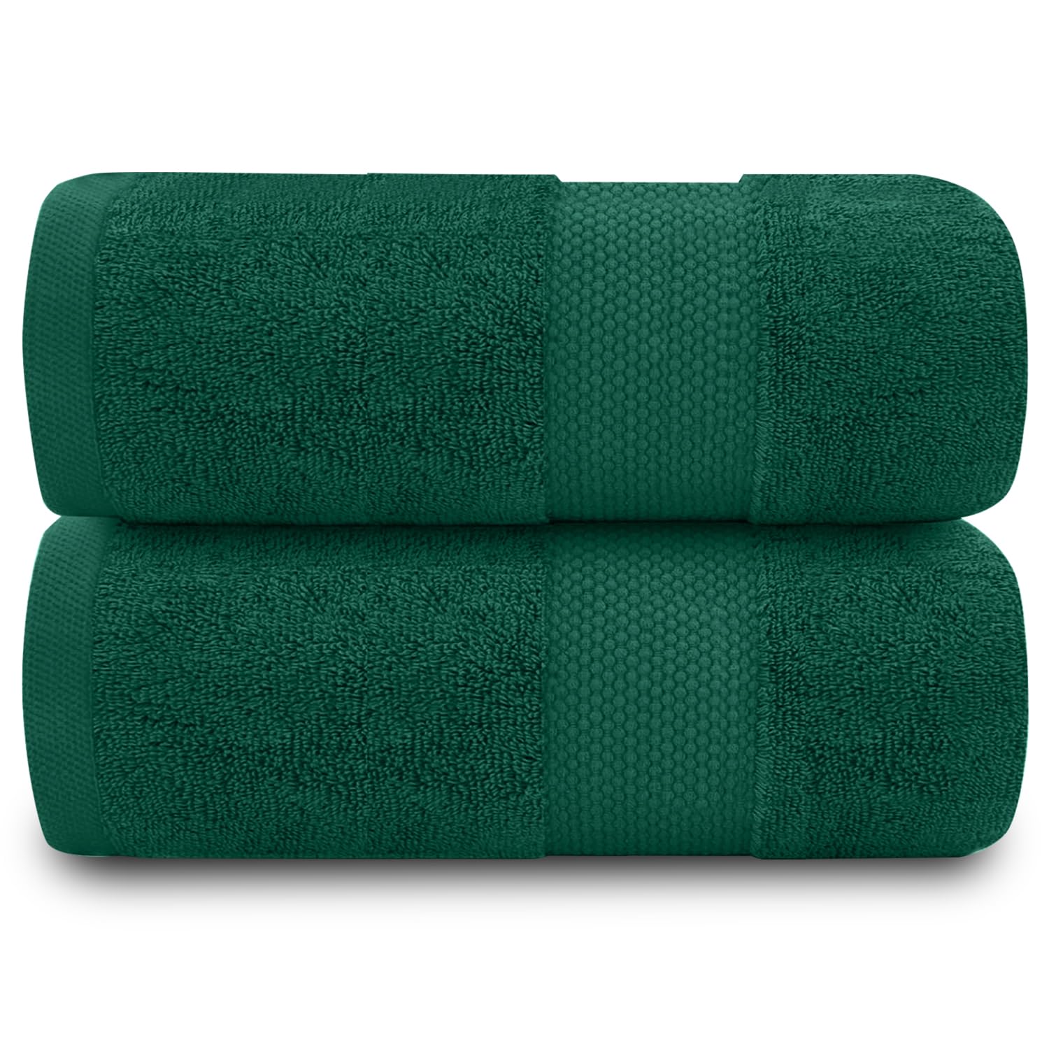 GC GAVENO CAVAILIA 100% Egyptian Cotton Bath Towels Washcloths For Body, 700 GSM Bath Towels Set of 2, Quick Drying Soft Bath Towels, Highly Absorbent Cheap Budget Towels, Green โ image 1
