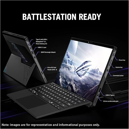 ASUS ROG Flow Z13 2-in-1 Gaming Laptop, AMD Ryzen AI MAX 390, 32 GB LPDDR5x RAM, 1 TB PCIe SSD, 13.4'' 2.5K (2560x1600) 180Hz Touchscreen, AMD Radeon Graphics, 1-Zone RGB Keyboard, W11 Pro, Off Black - 5
