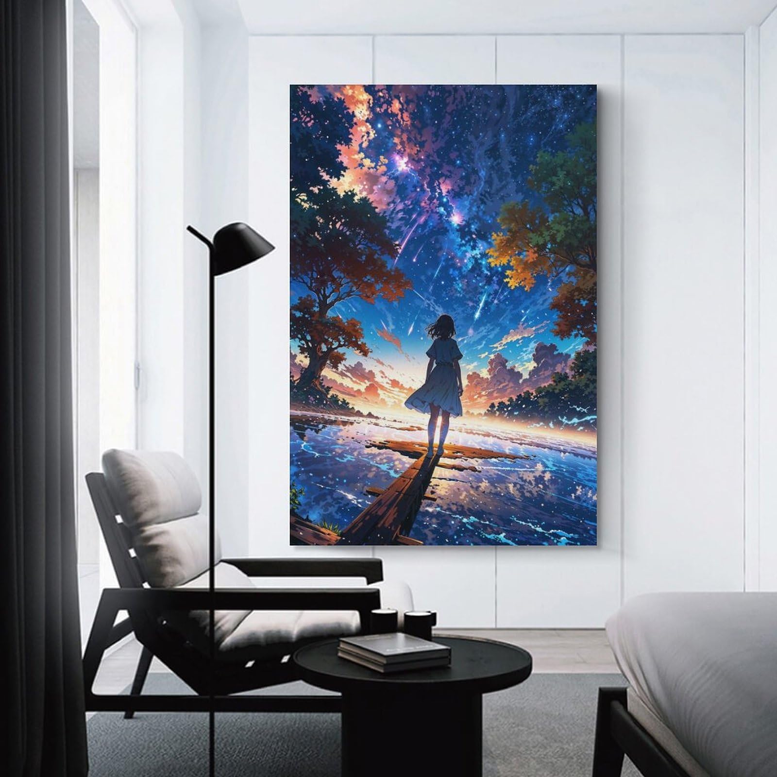 Junmoney Lost in The Landscape Decorative Wall Artwork, 16x24inch(40x60cm), for Hallway, Lounge Or Guest Room, Decorative Present for New Homes