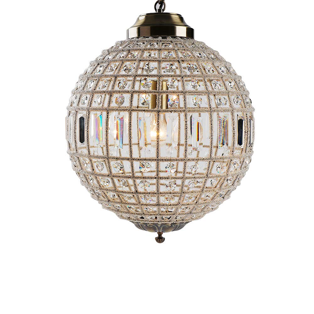 Newrays Retro Vintage Royal Empire Ball Style Big Led Crystal Modern Chandelier Lamp Lustres Lights E27 Living Room Bedroom Bathroom (Large)