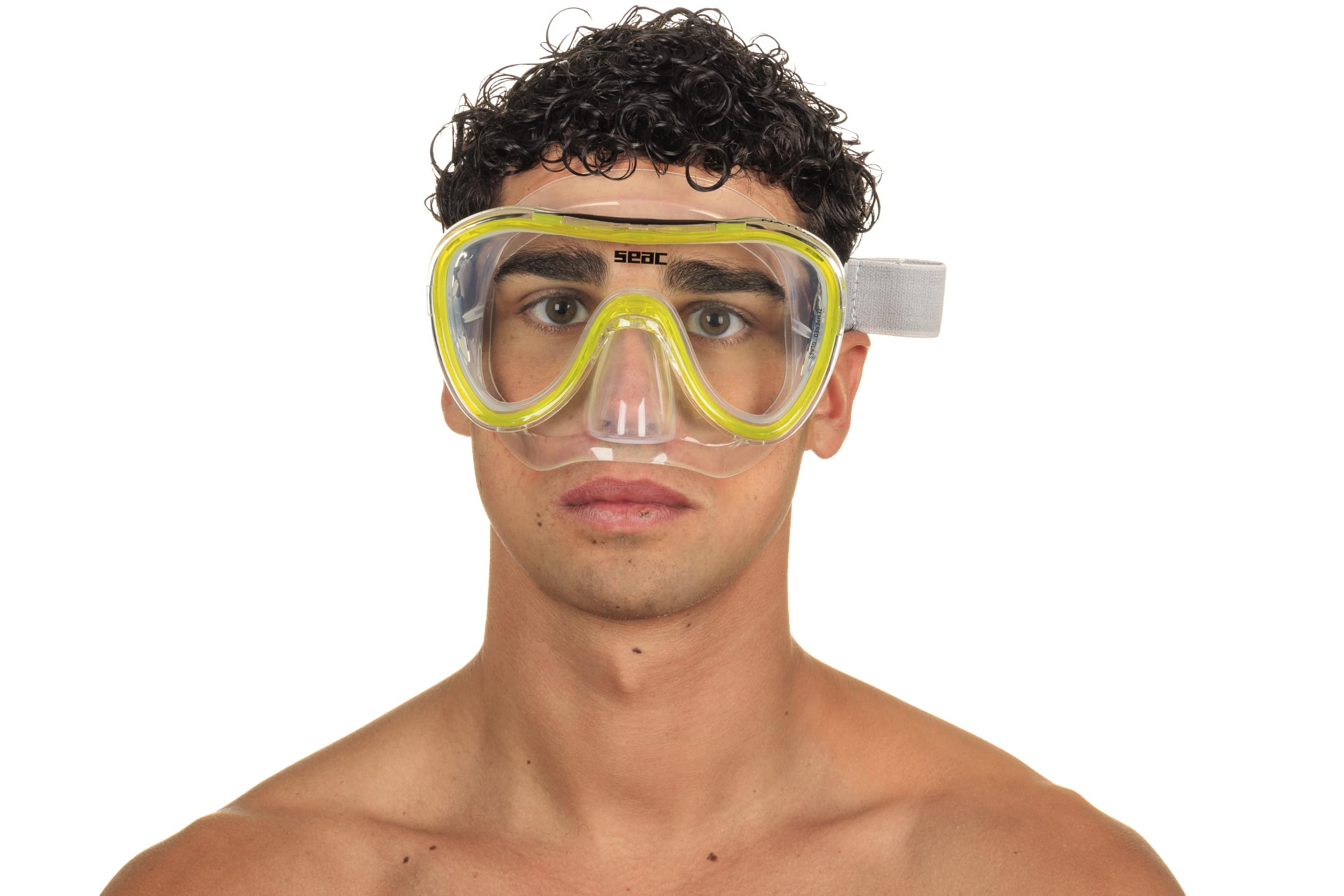 SEAC Unisex-Adult Natua Einglas-Schnorchel-und Tauchmaske aus Silikon