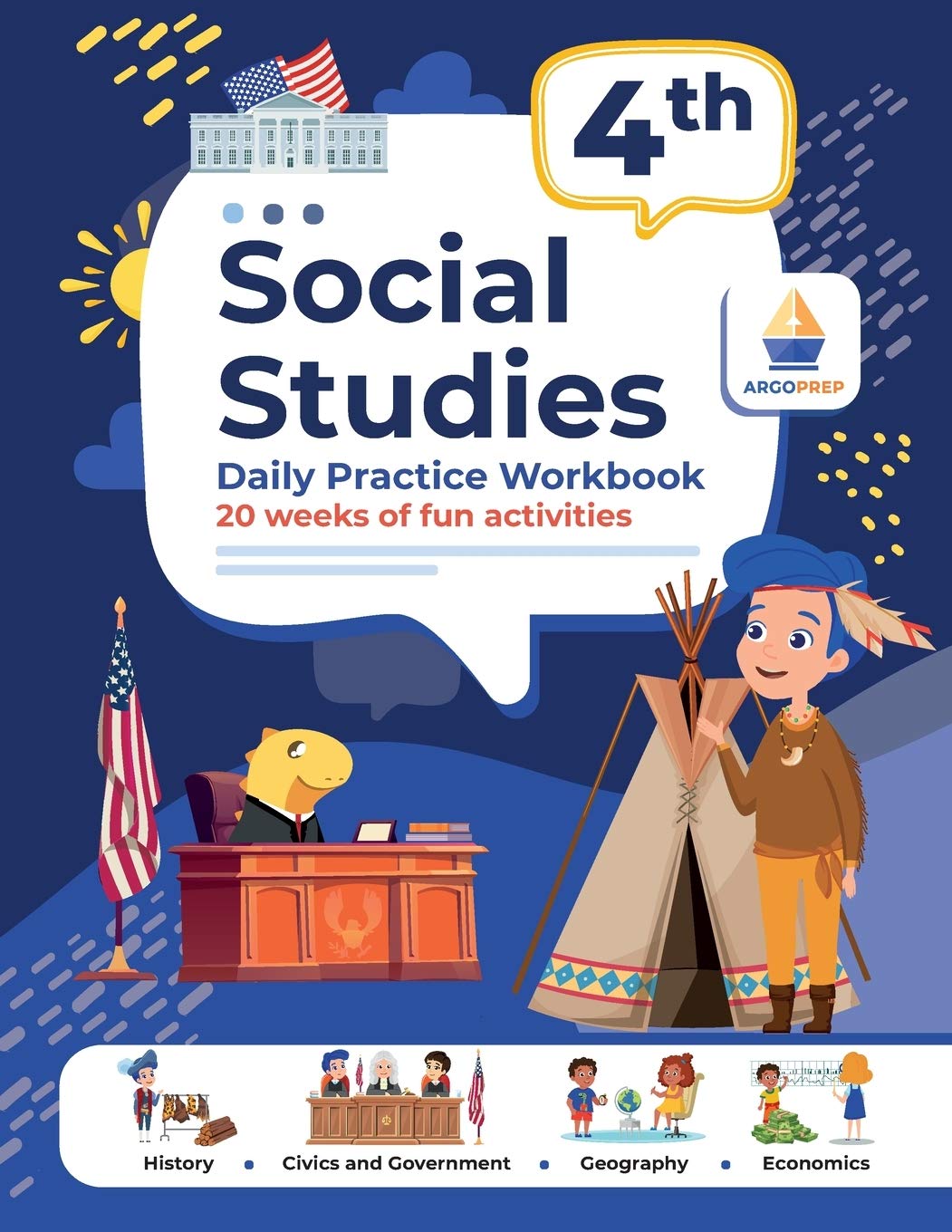 4th Grade Social Studies: Daily Practice Workbook 20 Weeks of Fun Activities