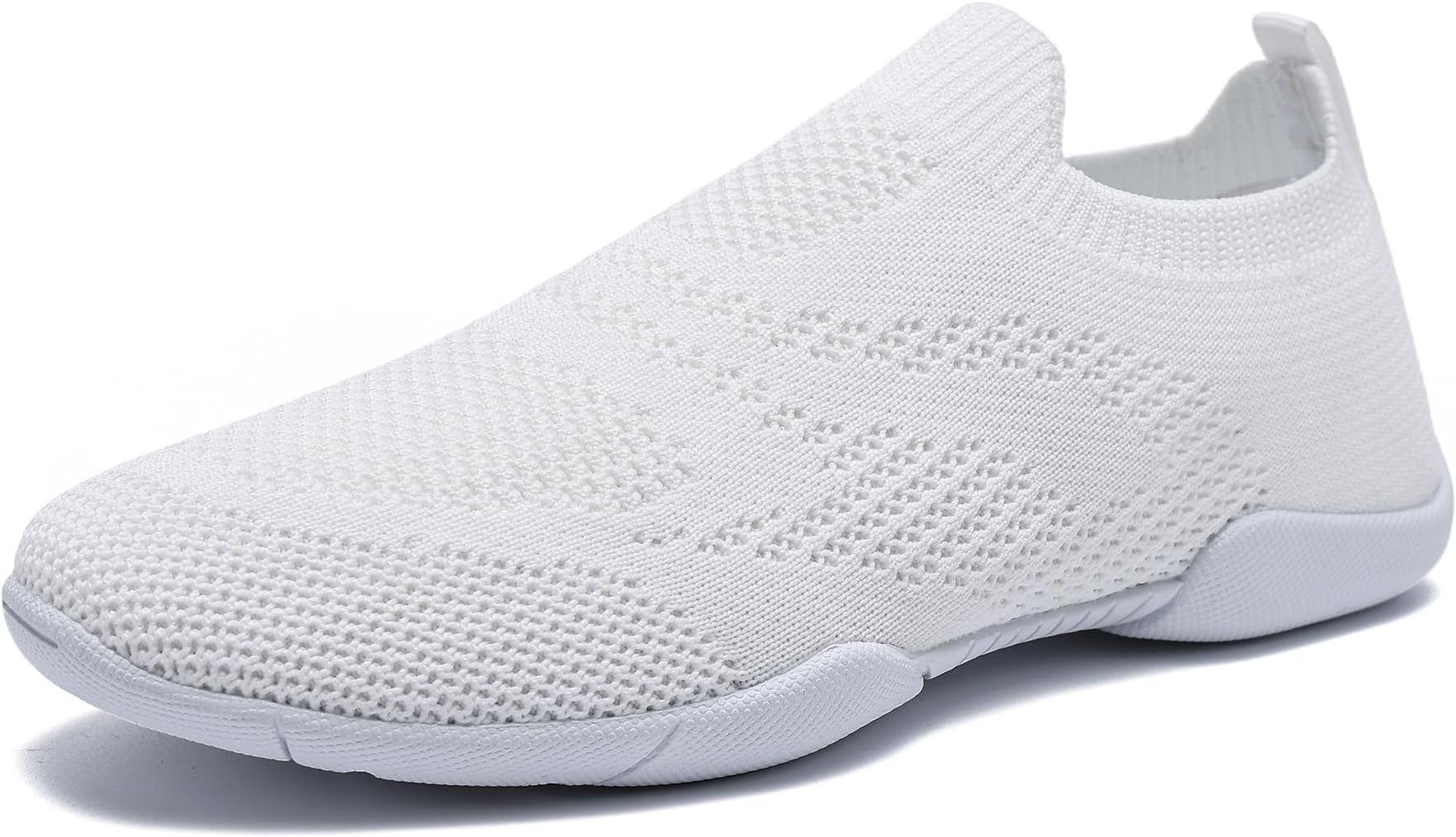 White Cheer Shoes for Girls Cheerleading Shoes Youth Cheerleading Shoe Sports Tennis Training Athletic Flats Breathable Soft Comfortable Kids Cheer Sneaker Size