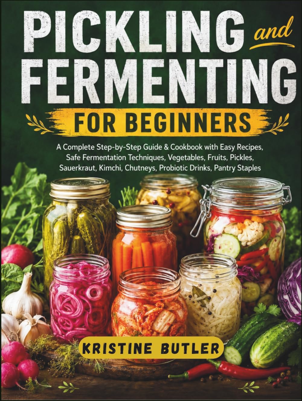 Pickling and Fermenting for Beginners: A Complete Step-by-Step Guide & Cookbook with Easy Recipes, Safe Fermentation Techniques, Vegetables, Fruits, ... Chutneys, Probiotic Drinks, Pantry Staples