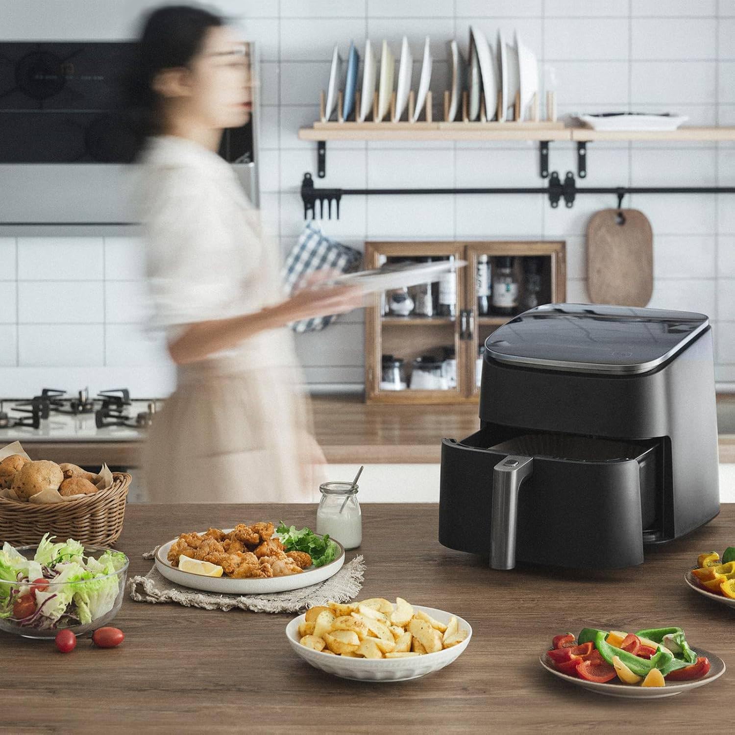 Amazon.co.jp: ノンフライヤー 6L大容量 家庭用 エアフライヤー DC
