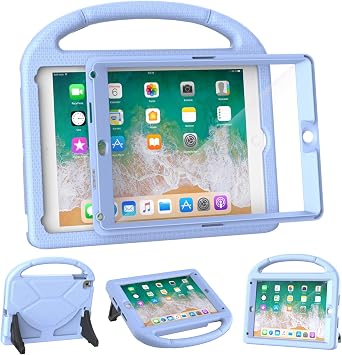YIHE Shockproof Kids Case for iPad 6th/5th Gen, Air 2/1, Pro 9.7,Light Blue