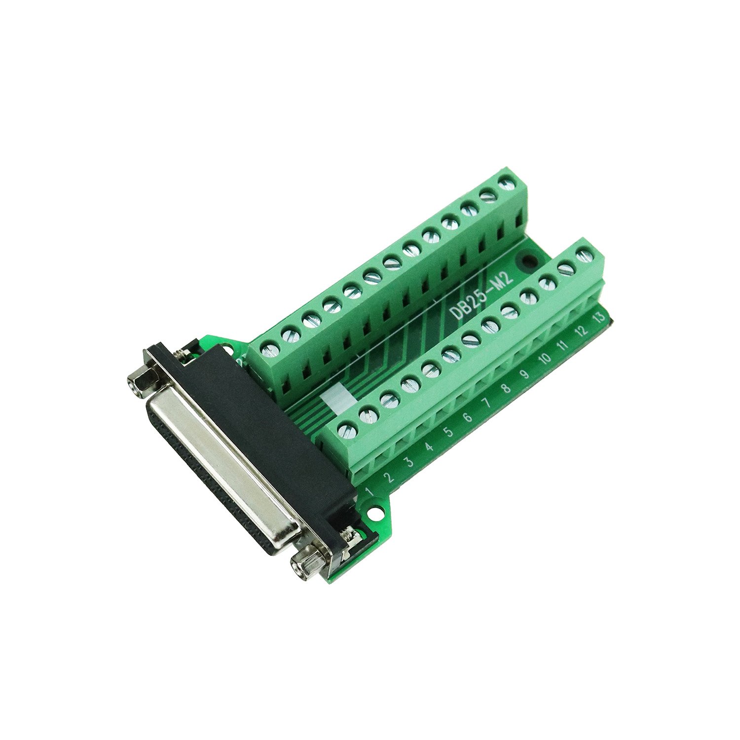 TwinkleBay Connector Db25 D-sub Female Plug 25-pin Port Terminal Breakout PCB Board
